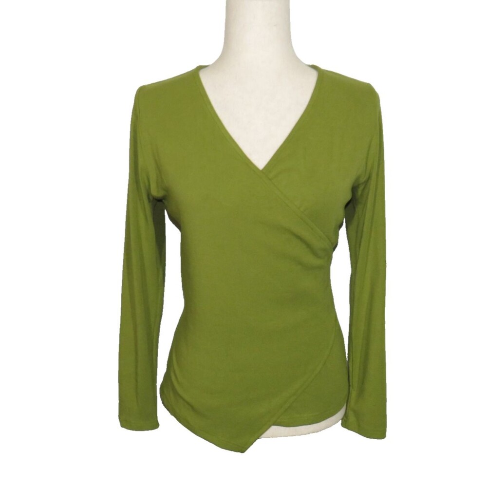 OGL Olive Long Sleeve Wrap Top